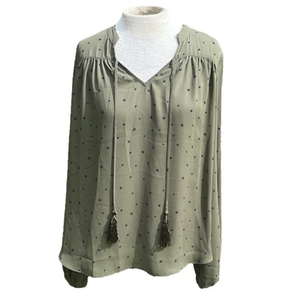 A.n.a long sleeve blouse with stars